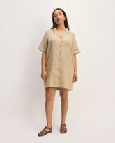womens-linen-ss-shirt-dress-trench-coat-khaki | primary