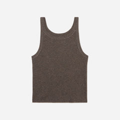womens-cropped-pima-rib-tank-hthr-fatigue | alt