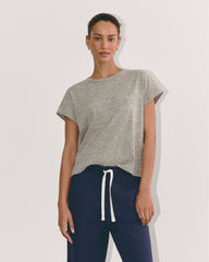 womens-perform-tee-heathered-olive | primary