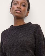 womens-alapaca-ribbed-cocoon-crew-heathered-black | alt