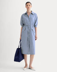womens-drawcord-shirtdress-soft-cotton-mazarine-blue-optic-white | primary