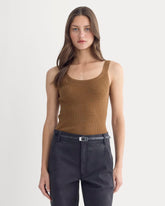 womens-light-ribbed-cami-in-soft-merino-heathered-toffee | primary