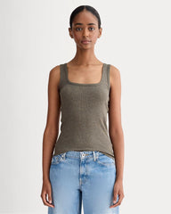 womens-luxe-rib-square-neck-tank-heathered-fatigue | primary