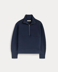 womens-laid-back-fleece-half-zip-sweatshirt-navy | alt