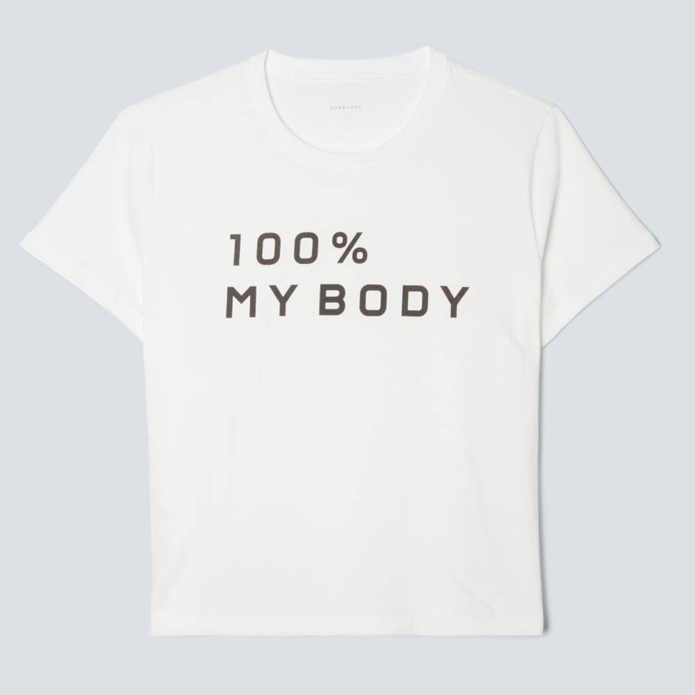 womens-100-my-body-box-cut-tee-white | primary