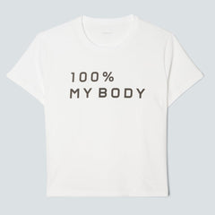 womens-100-my-body-box-cut-tee-white | primary