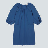 womens-seersucker-puff-sleeve-dress-deep-blue