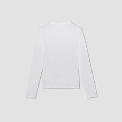womens-supima-stretch-funnel-neck-tee-white | alt