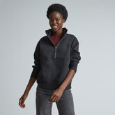 womens-retrack-half-zip-sweatshirt-black | primary