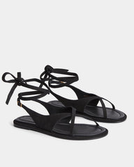 womens-leather-crisscross-sandal-black | alt