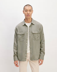 mens-tencel-utility-shirt-jacket-sage-green | primary