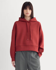 womens-cropped-luxe-fleece-hoodie-merlot | primary