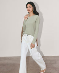 womens-cotton-waffle-crew-ls-tee-seagrass | alt