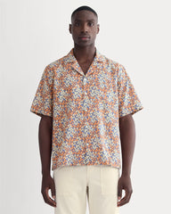 mens-textured-resort-shirt-cobalt-floral | primary