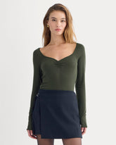 womens-sweatheart-neck-top-in-butterluxe-dark-green | primary