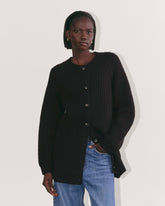 womens-cloud-fisherman-cocoon-cardigan-black | primary
