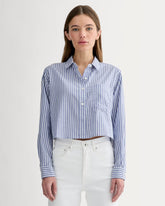 womens-silky-cttn-cropped-shirt-bone-mazarine-blue | primary