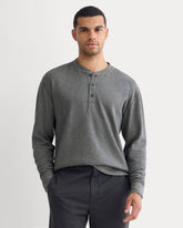 mens-thermal-cozy-waffle-henley-heathered-charcoal | primary