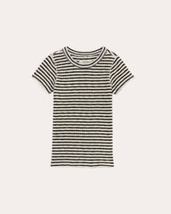 womens-rib-knit-organic-cotton-crew-bone-black-stripe | alt