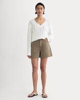 womens-a-line-denim-short-garment-dyed-chocolate | primary