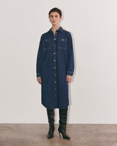 womens-denim-shirtdress-indigo | primary