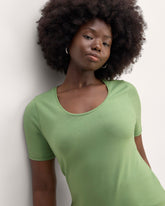 womens-supima-form-scoop-neck-tee-jade-green | primary