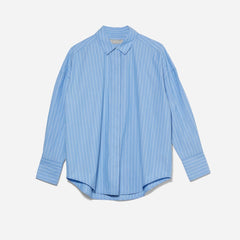 womens-oversized-poplin-shirt-blue-stripe | alt