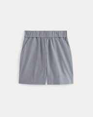 womens-easy-chino-long-short-dark-denim-pinstripe | alt