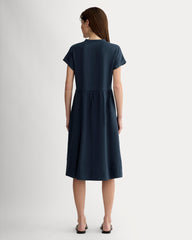 womens-linen-workwear-midi-dress-navy