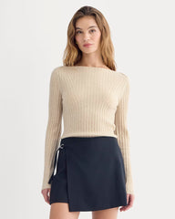 womens-cashmere-ribbed-boat-neck-sweater-heather-light-camel | primary