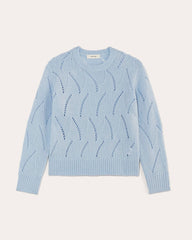 womens-pointelle-sweater-cloud-chambray-blue | alt