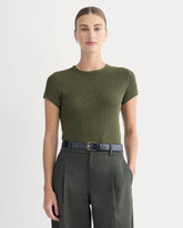 womens-shrunken-tee-in-cozy-waffle-heather-beech | primary