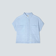 womens-rechambray-box-cut-shirt-icy-blue | alt