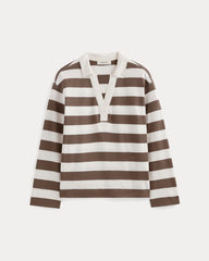 womens-mariner-rugby-top-deep-taupe-bone | alt