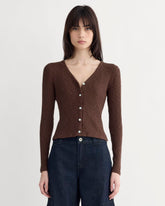 womens-rib-knit-organic-cotton-cardigan-dark-mahogany | primary