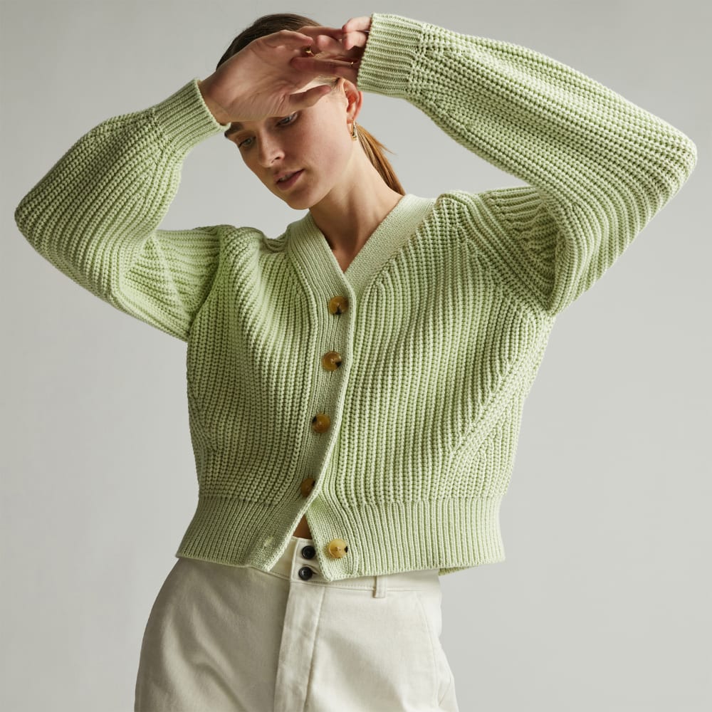 womens-texture-cotton-cardigan-seafoam-green | primary