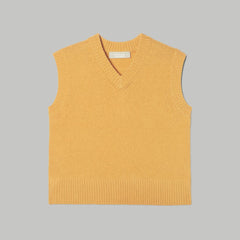 womens-recashmere-vest-kumquat | alt