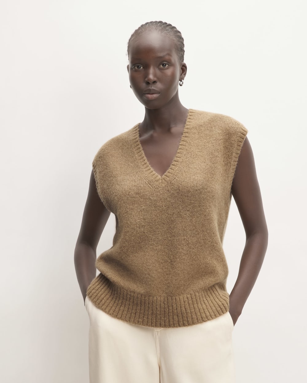 womens-alpaca-v-neck-vest-tigers-eye-brown | primary