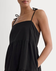 womens-gauze-mini-tiered-dress-black