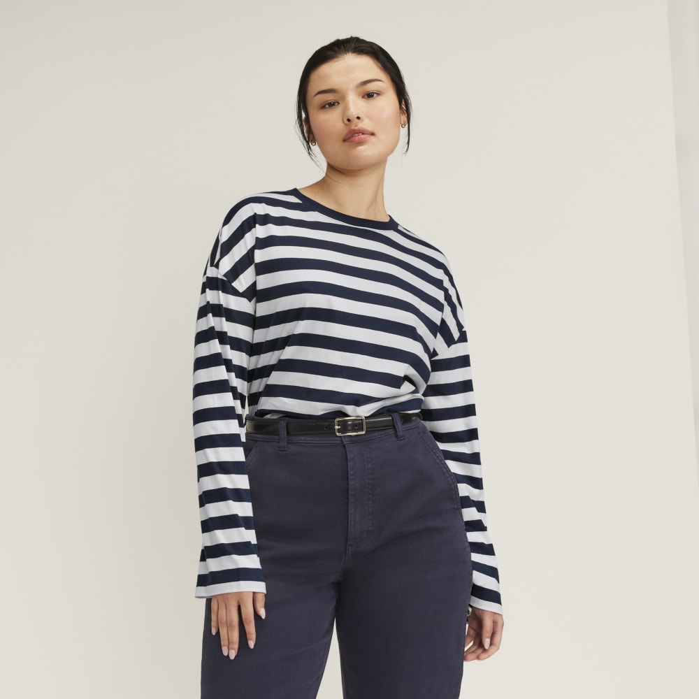 womens-organic-ctn-relaxed-ls-tee-navy-stripe | primary