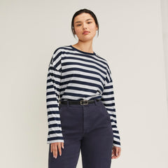 womens-organic-ctn-relaxed-ls-tee-navy-stripe | primary