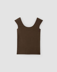 womens-supima-form-cap-sleeve-tee-cocoa | alt