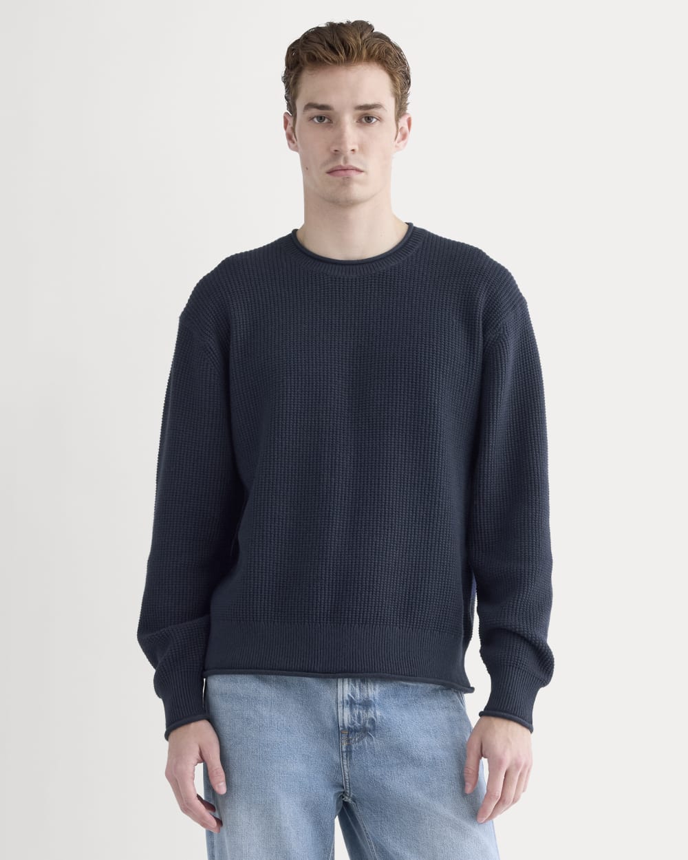 mens-waffle-rollneck-crew-navy | primary