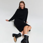 womens-recashmere-midi-dress-black | primary