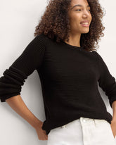 womens-organic-cotton-open-stitch-crew-black | primary