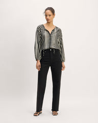 womens-tencel-gathered-shirt-black-bone