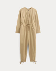 womens-utility-drawstring-jumpsuit-classic-khaki | alt