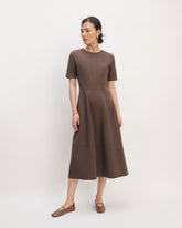 womens-dream-short-sleeve-dress-earth-brown | primary