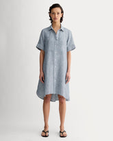 womens-linen-day-tripper-dress-white-blue | primary