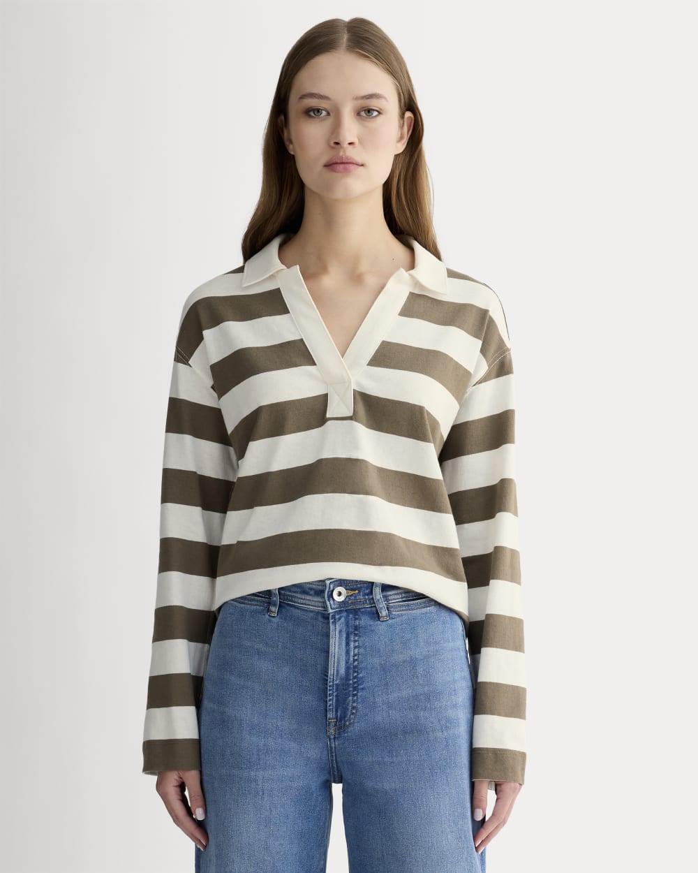 womens-mariner-rugby-top-deep-taupe-bone | primary